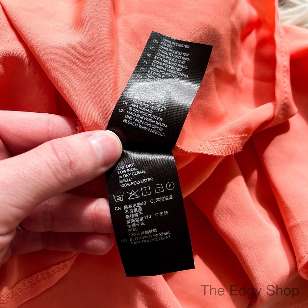 H&M | Flutter Sleeve V-Neck Tie Belt Blouse Top - Picture 6 of 6